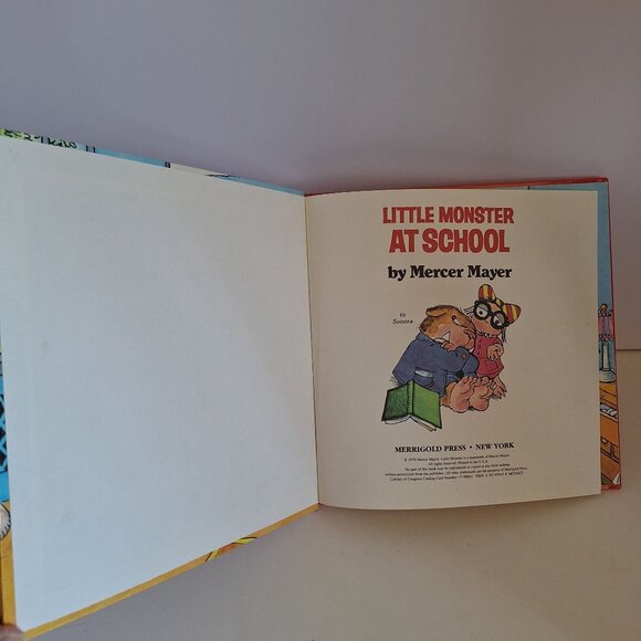 Mercer Mayers Little Monster At School Critters Hardcover Book 1978 Merrigold - Picture 3 of 11